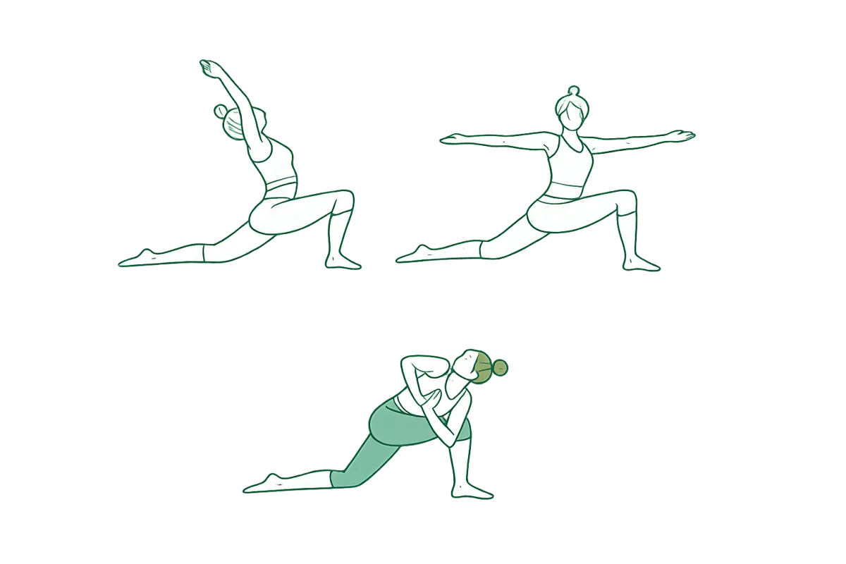 Anjaneyasana Twist varyasyonu